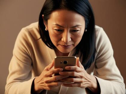 スマホを見る時間が増えると、姿勢が悪くなりがち。わかっていてもやめられない方へ。